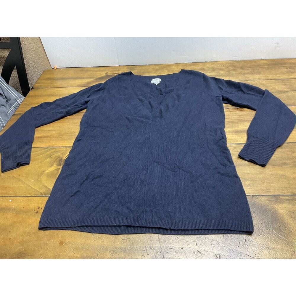 Club Monaco Black V Neck Pullover Cashmere Sweater Womens Size Medium
